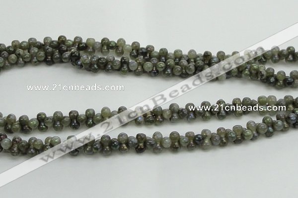 CLB630 15.5 inches 4*9mm bone AB-color labradorite beads