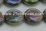 CLB638 15.5 inches 16mm flat round AB-color labradorite beads