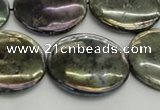 CLB640 15.5 inches 20mm flat round AB-color labradorite beads