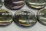 CLB640 15.5 inches 20mm flat round AB-color labradorite beads