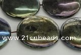 CLB641 15.5 inches 25mm flat round AB-color labradorite beads