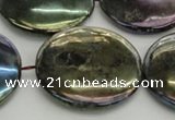 CLB643 15.5 inches 35mm flat round AB-color labradorite beads