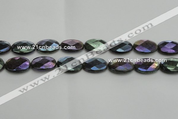 CLB660 15.5 inches 13*18mm faceted oval AB-color labradorite beads