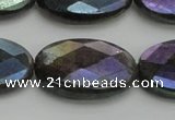 CLB661 15.5 inches 15*20mm faceted oval AB-color labradorite beads