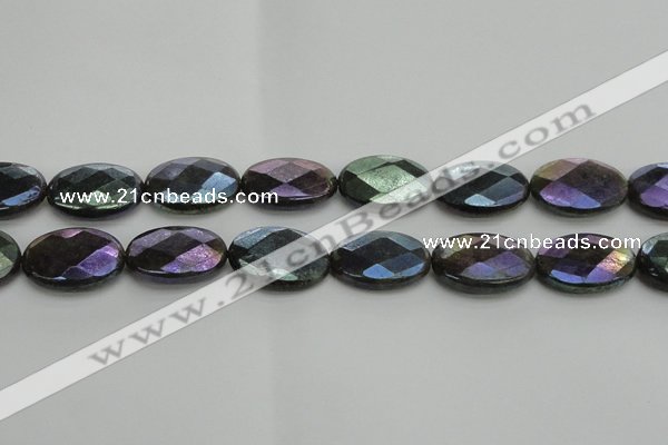 CLB661 15.5 inches 15*20mm faceted oval AB-color labradorite beads