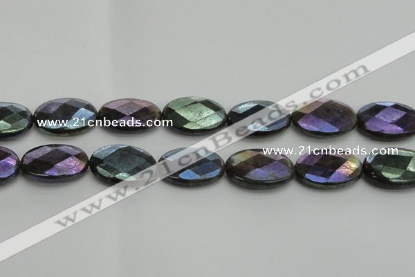 CLB662 15.5 inches 18*25mm faceted oval AB-color labradorite beads