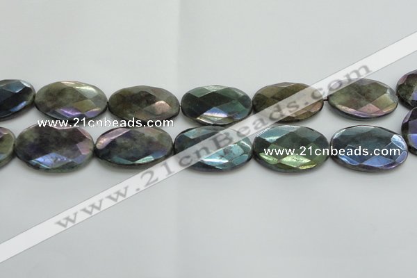 CLB664 15.5 inches 25*35mm faceted oval AB-color labradorite beads