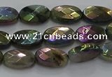 CLB673 15.5 inches 8*10mm faceted oval AB-color labradorite beads