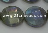 CLB681 15.5 inches 20mm faceted coin AB-color labradorite beads