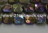 CLB685 15.5 inches 8mm faceted square AB-color labradorite beads