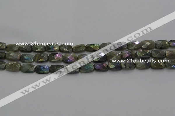 CLB696 15.5 inches 10*14mm faceted rectangle AB-color labradorite beads