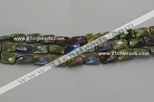 CLB698 15.5 inches 13*18mm faceted rectangle AB-color labradorite beads