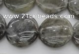 CLB738 15.5 inches 20mm flat round labradorite gemstone beads