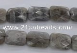 CLB748 15.5 inches 8*12mm faceted rectangle labradorite gemstone beads