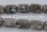 CLB748 15.5 inches 8*12mm faceted rectangle labradorite gemstone beads