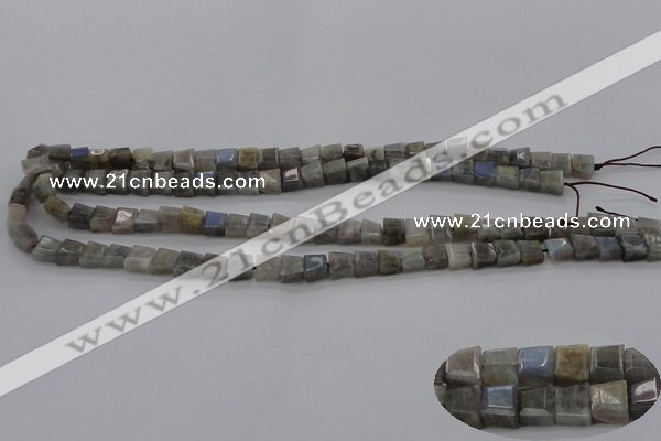 CLB752 15.5 inches 7*9mm faceted trapezoid labradorite gemstone beads