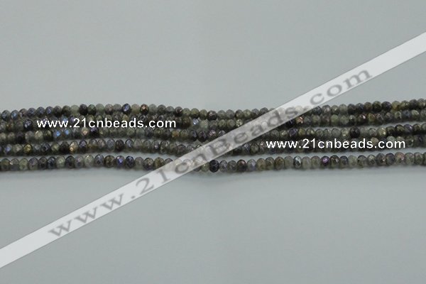 CLB755 15.5 inches 2.5*4mm faceted rondelle AB-color labradorite beads