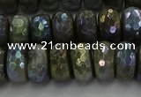 CLB759 15.5 inches 7*12mm faceted rondelle AB-color labradorite beads