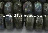 CLB761 15.5 inches 9*16mm faceted rondelle AB-color labradorite beads