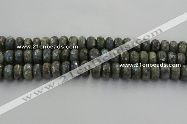 CLB761 15.5 inches 9*16mm faceted rondelle AB-color labradorite beads