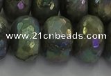 CLB763 15.5 inches 12*20mm faceted rondelle AB-color labradorite beads