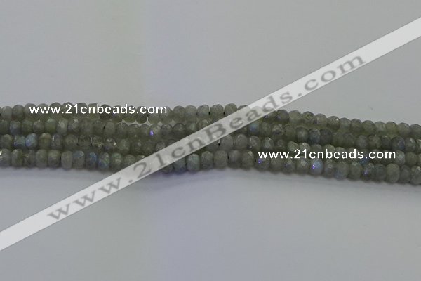 CLB771 15.5 inches 2.5*4mm faceted rondelle labradorite beads