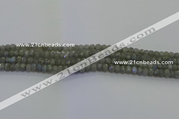 CLB772 15.5 inches 4*6mm faceted rondelle labradorite beads