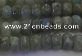 CLB773 15.5 inches 5*8mm faceted rondelle labradorite beads