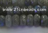 CLB774 15.5 inches 6*10mm faceted rondelle labradorite beads