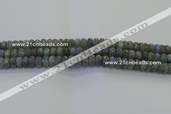 CLB774 15.5 inches 6*10mm faceted rondelle labradorite beads