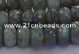 CLB775 15.5 inches 7*12mm faceted rondelle labradorite beads