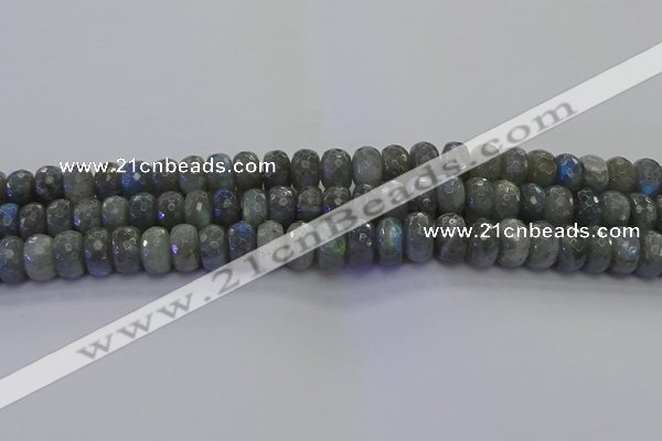 CLB775 15.5 inches 7*12mm faceted rondelle labradorite beads