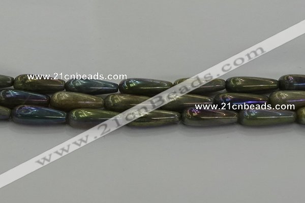 CLB782 15.5 inches 10*40mm teardrop AB-color labradorite beads