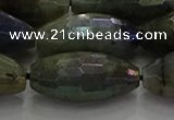 CLB788 15.5 inches 10*20mm faceted rice AB-color labradorite beads