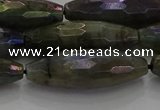 CLB789 15.5 inches 10*30mm faceted rice AB-color labradorite beads