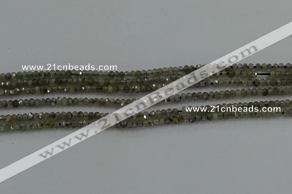 CLB794 15.5 inches 1.5*2.5mm faceted rondelle labradorite beads