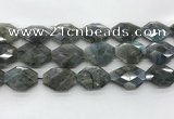 CLB798 20*28mm - 22*32mm faceted octagonal labradorite beads