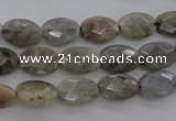 CLB86 15.5 inches 8*12mm faceted oval labradorite beads wholesale