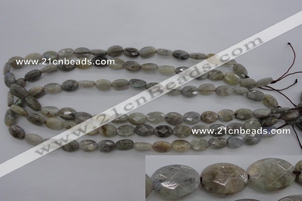 CLB86 15.5 inches 8*12mm faceted oval labradorite beads wholesale