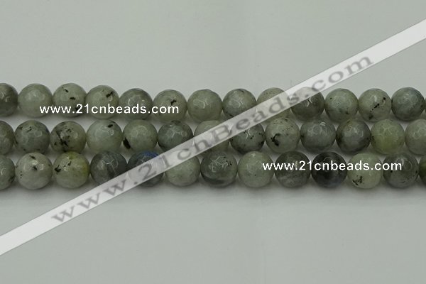 CLB865 15.5 inches 14mm faceted round AB grade labradorite beads