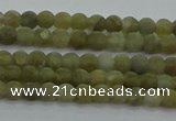 CLB870 15.5 inches 3mm round matte labradorite gemstone beads