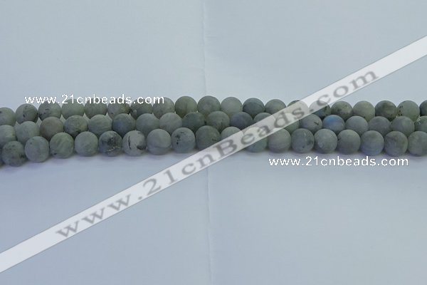 CLB873 15.5 inches 8mm round matte labradorite gemstone beads