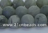 CLB875 15.5 inches 12mm round matte labradorite gemstone beads