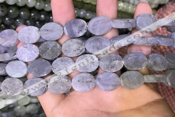 CLB888 15.5 inches 12*16mm oval matte labradorite beads wholesale