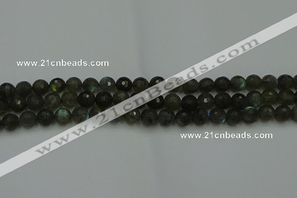 CLB902 15.5 inches 8mm faceted round labradorite gemstone beads