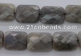 CLB93 15.5 inches 12*16mm faceted rectangle labradorite beads