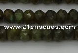 CLB957 15.5 inches 6*10mm faceted rondelle labradorite beads