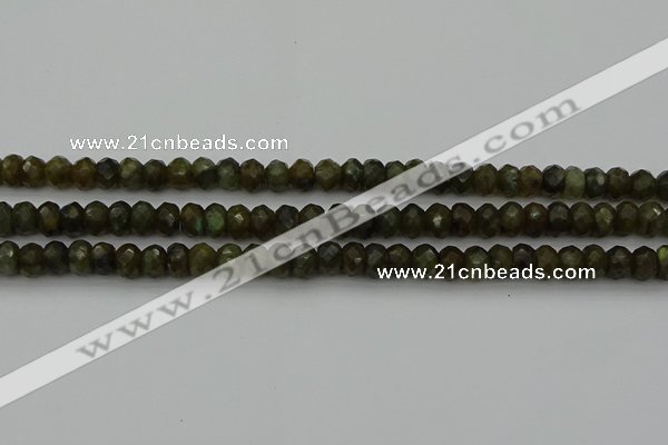 CLB957 15.5 inches 6*10mm faceted rondelle labradorite beads