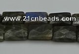 CLB960 15.5 inches 10*14mm faceted rectangle labradorite beads