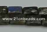 CLB961 15.5 inches 12*16mm faceted rectangle labradorite beads